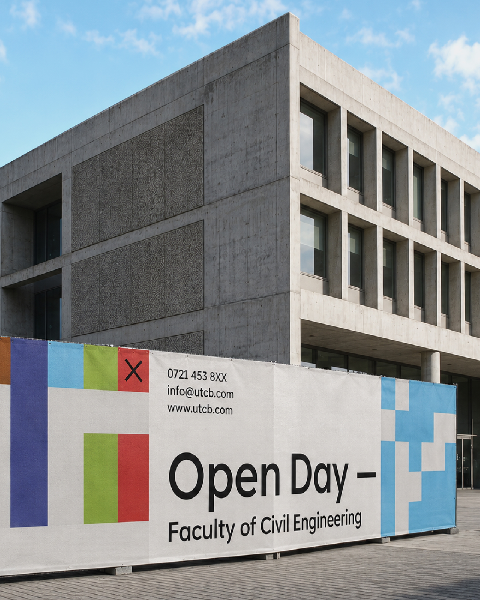 UTCB technical university visual identity grid